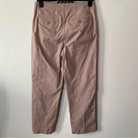 High-Waisted Button-Front Pants - Pink - Picture 6 of 6